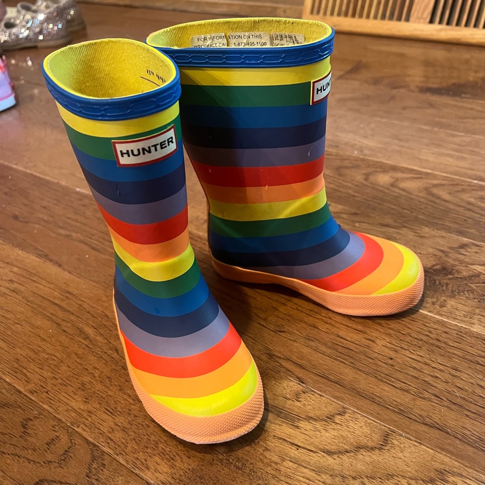 Hunter Rainbow Striped Rainboots